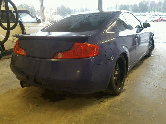 JNKCV54E14M820411 - 2004 INFINITI G35 PURPLE photo 4