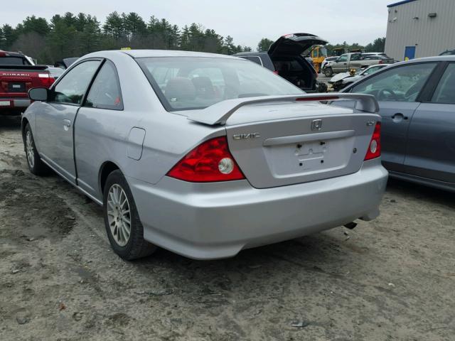 1HGEM21595L062696 - 2005 HONDA CIVIC LX SILVER photo 3