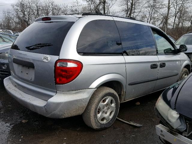 1D4GP25393B168739 - 2003 DODGE CARAVAN SE SILVER photo 4