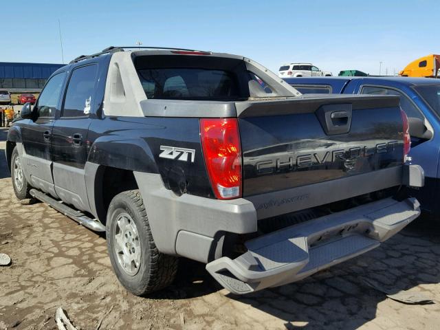 3GNEK12T04G340402 - 2004 CHEVROLET AVALANCHE BLACK photo 3