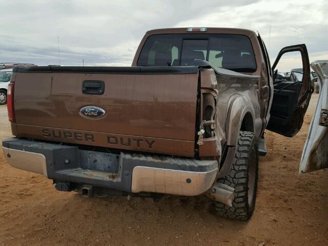 1FT8W3BT0BEA92596 - 2011 FORD F350 SUPER BROWN photo 4