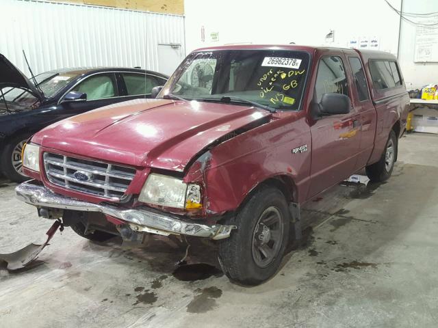 1FTYR14U12TA03812 - 2002 FORD RANGER SUP BURGUNDY photo 2