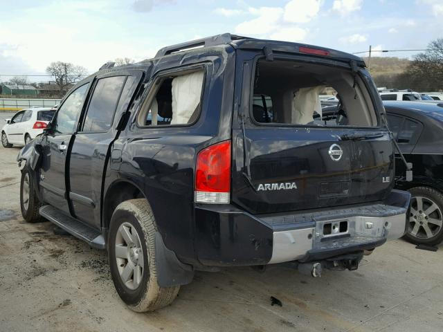 5N1AA08A05N736554 - 2005 NISSAN ARMADA SE BLACK photo 3