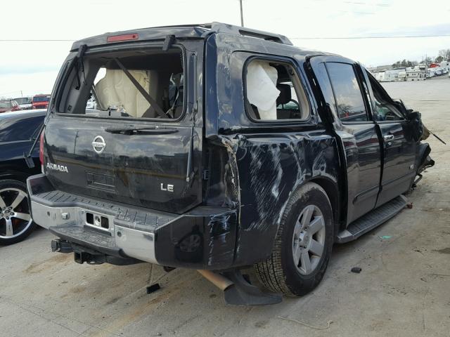 5N1AA08A05N736554 - 2005 NISSAN ARMADA SE BLACK photo 4