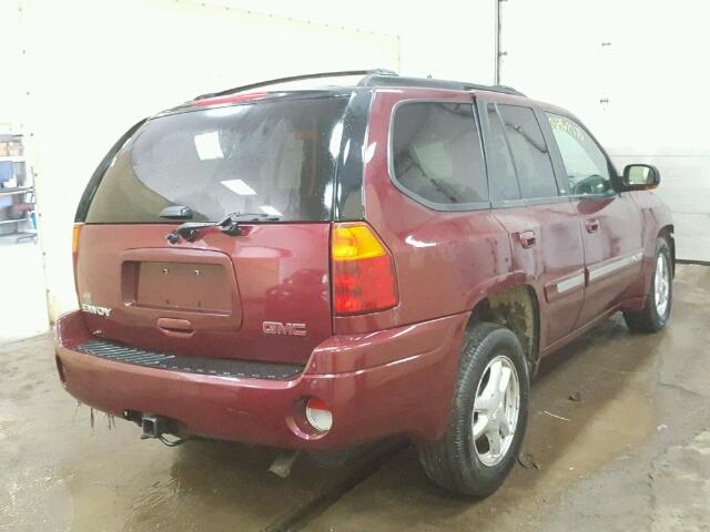 1GKDT13S222383589 - 2002 GMC ENVOY MAROON photo 4