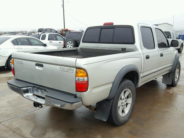 5TEGN92N94Z396951 - 2004 TOYOTA TACOMA DOU SILVER photo 4