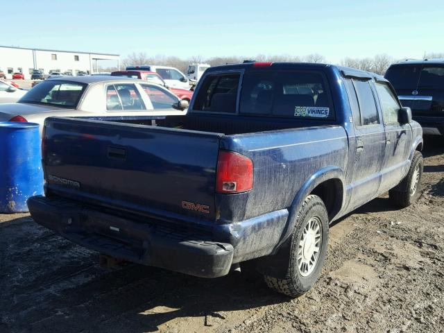 1GTDT13W21K256418 - 2001 GMC SONOMA BLUE photo 4