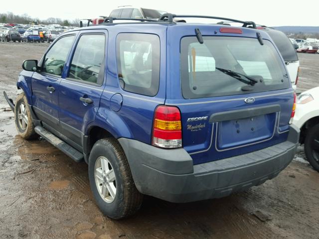 1FMYU02Z35KA95342 - 2005 FORD ESCAPE XLS BLUE photo 3