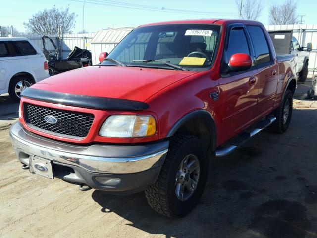 1FTRW08L92KD14399 - 2002 FORD F150 SUPER RED photo 2