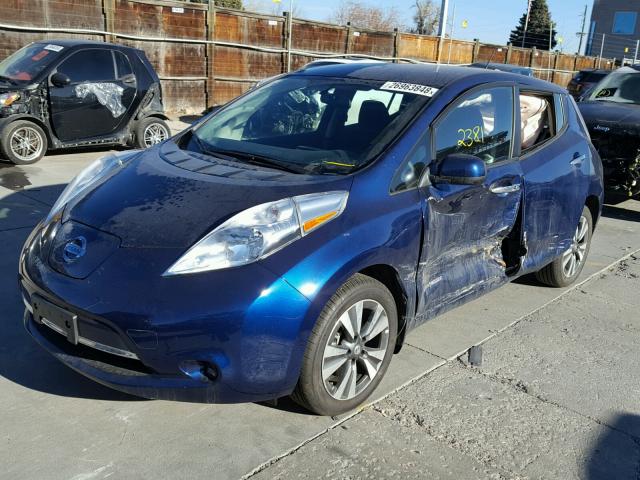 1N4BZ0CP3HC304527 - 2017 NISSAN LEAF S BLUE photo 2