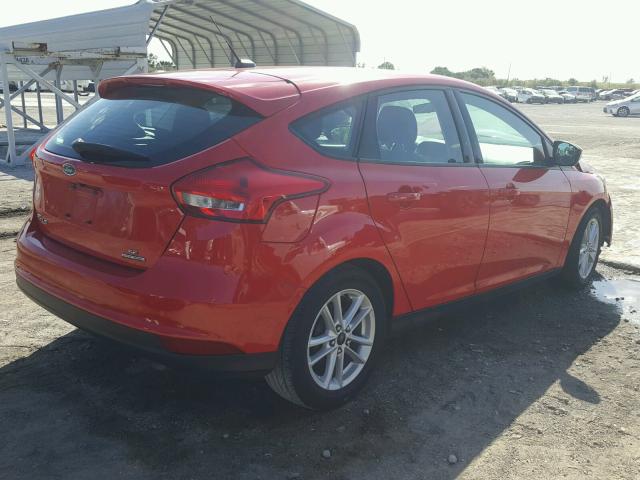 1FADP3K2XFL325409 - 2015 FORD FOCUS SE RED photo 4
