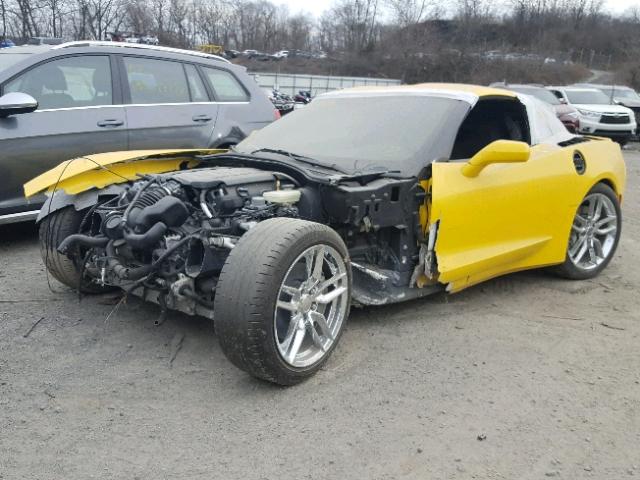 1G1YB2D76G5118866 - 2016 CHEVROLET CORVETTE S YELLOW photo 2