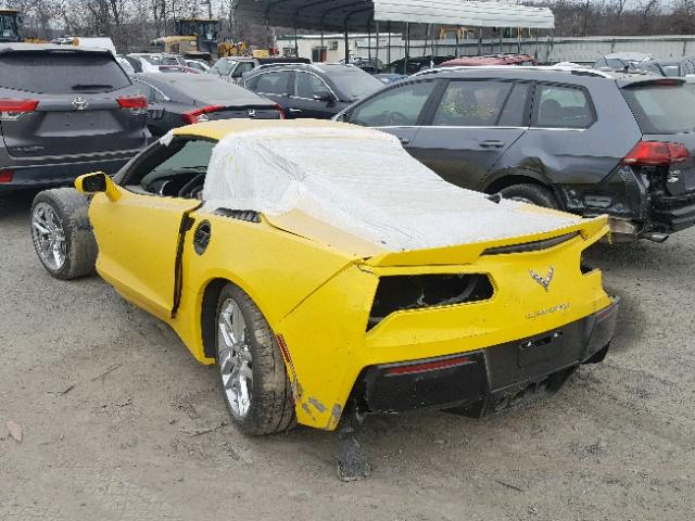 1G1YB2D76G5118866 - 2016 CHEVROLET CORVETTE S YELLOW photo 3