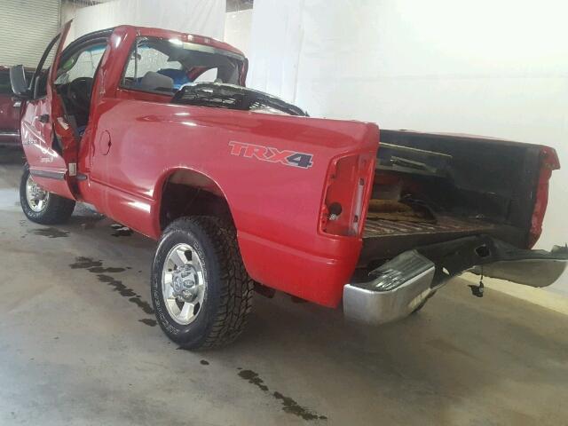 3D7KS26D06G287987 - 2006 DODGE RAM 2500 S RED photo 3