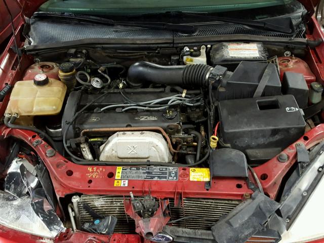 1FAFP36361W212771 - 2001 FORD FOCUS SE RED photo 7