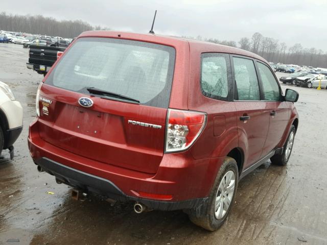 JF2SH61619H734623 - 2009 SUBARU FORESTER 2 RED photo 4