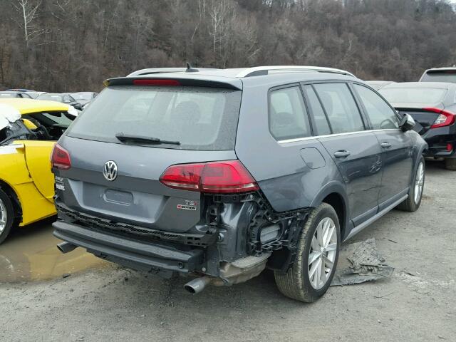 3VWH17AU4HM522842 - 2017 VOLKSWAGEN GOLF ALLTR GRAY photo 4