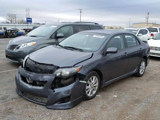 2T1BU4EE4AC450623 - 2010 TOYOTA COROLLA BA GRAY photo 2