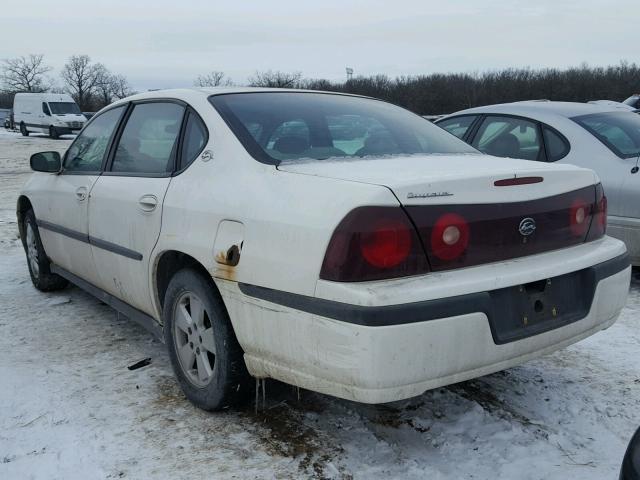 2G1WF52E439218847 - 2003 CHEVROLET IMPALA WHITE photo 3