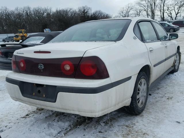 2G1WF52E439218847 - 2003 CHEVROLET IMPALA WHITE photo 4