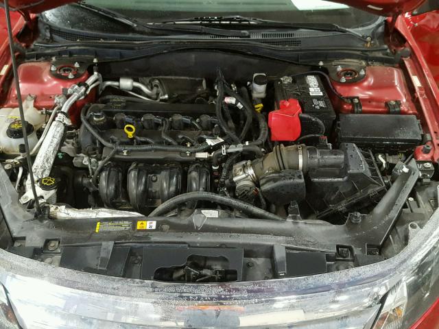 3FAHP0HA6BR278891 - 2011 FORD FUSION SE RED photo 7