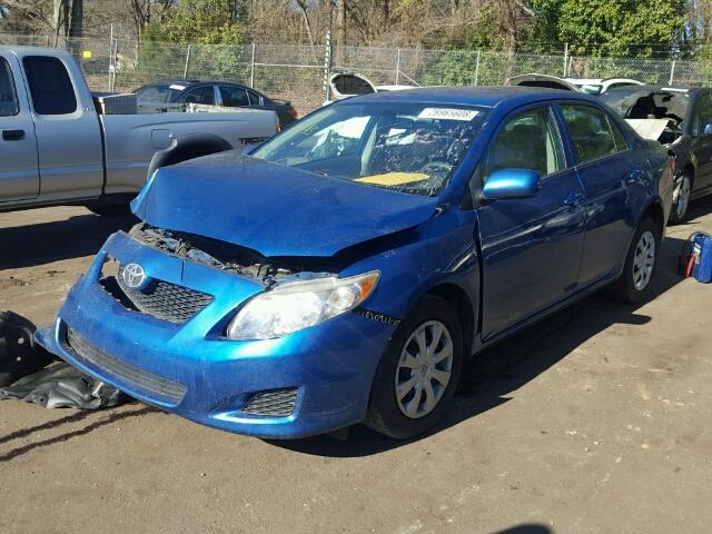 2T1BU4EE7AC385444 - 2010 TOYOTA COROLLA BA BLUE photo 2