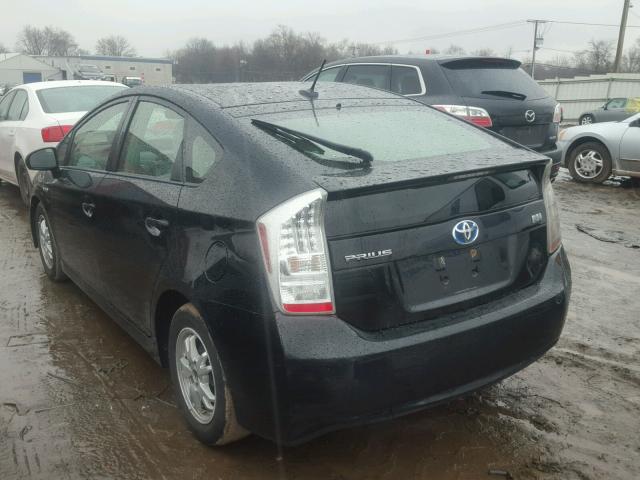 JTDKN3DU5A0152639 - 2010 TOYOTA PRIUS BLACK photo 3