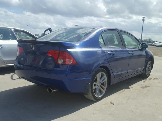 2HGFA55587H705368 - 2007 HONDA CIVIC SI BLUE photo 4