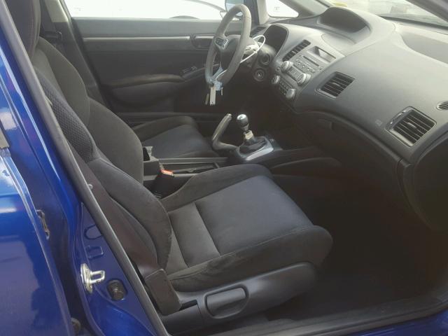 2HGFA55587H705368 - 2007 HONDA CIVIC SI BLUE photo 5