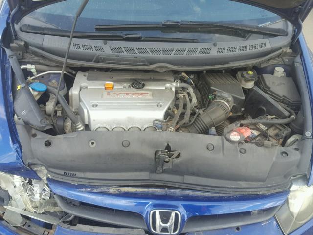 2HGFA55587H705368 - 2007 HONDA CIVIC SI BLUE photo 7