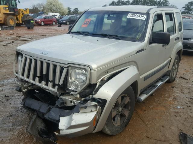 1J8GP28K09W505325 - 2009 JEEP LIBERTY SP SILVER photo 2