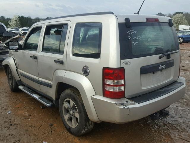 1J8GP28K09W505325 - 2009 JEEP LIBERTY SP SILVER photo 3