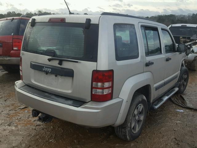 1J8GP28K09W505325 - 2009 JEEP LIBERTY SP SILVER photo 4