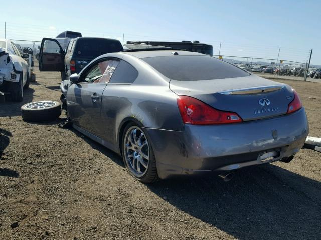 JN1CV6EK2AM101761 - 2010 INFINITI G37 BASE GRAY photo 3