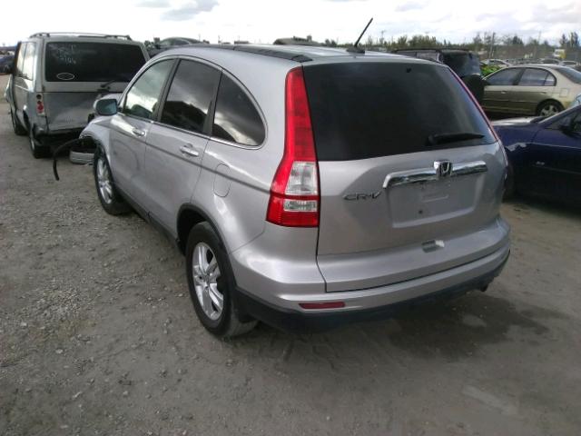 5J6RE3H77AL047029 - 2010 HONDA CR-V EXL SILVER photo 3