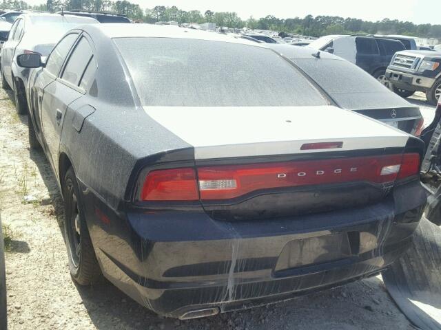 2C3CDXATXCH266908 - 2012 DODGE CHARGER PO BLACK photo 3