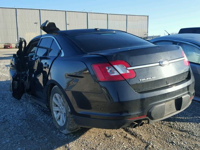 1FAHP2DW8CG127010 - 2012 FORD TAURUS SE BLACK photo 3