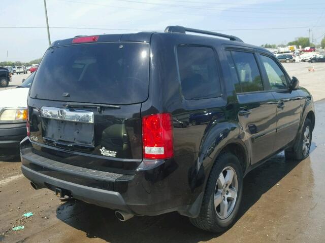 5FNYF3H53BB034831 - 2011 HONDA PILOT EXL BLACK photo 4