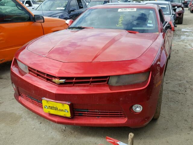 2G1FA1E35E9219929 - 2014 CHEVROLET CAMARO LS RED photo 2