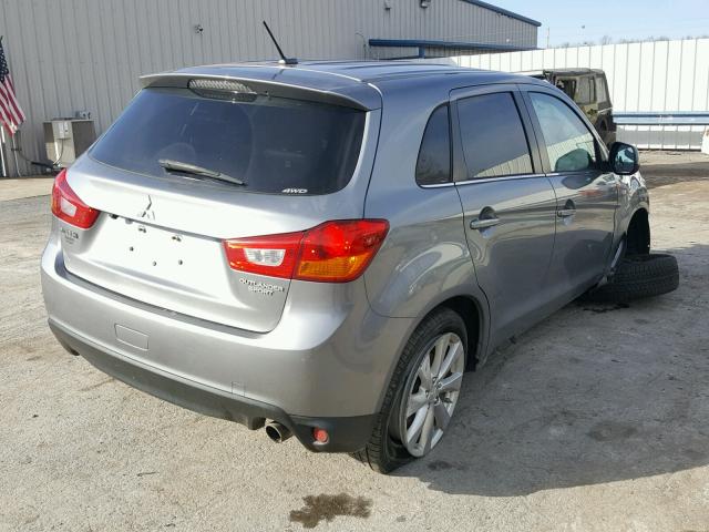 4A4AR4AU4EE023836 - 2014 MITSUBISHI OUTLANDER GRAY photo 4