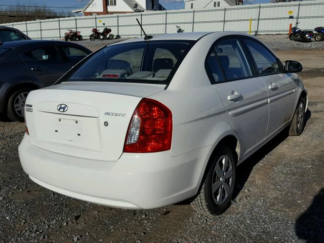 KMHCN46C89U342255 - 2009 HYUNDAI ACCENT GLS WHITE photo 4