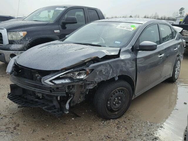 3N1AB7AP9HL685149 - 2017 NISSAN SENTRA S GRAY photo 2