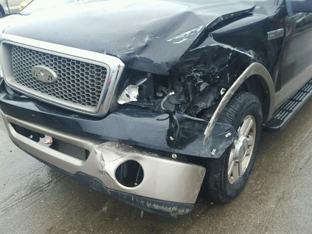 1FTPX12576NA74455 - 2006 FORD F150 BLACK photo 9