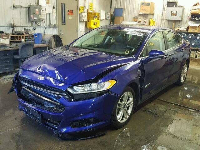 3FA6P0SU4GR114881 - 2016 FORD FUSION TIT BLUE photo 2