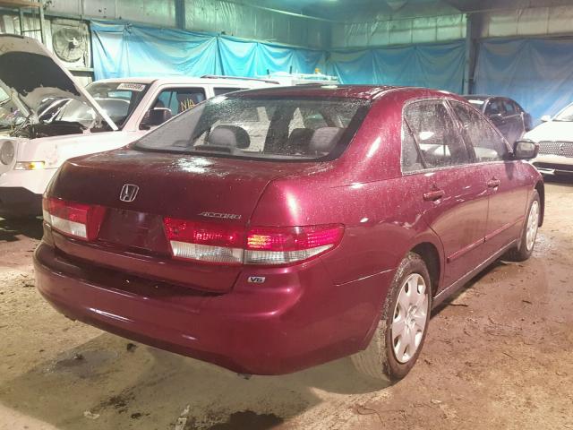 1HGCM66344A048222 - 2004 HONDA ACCORD LX RED photo 4