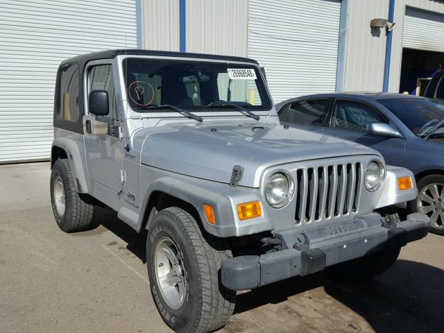 1J4FA49S15P335036 - 2005 JEEP WRANGLER / SILVER photo 1