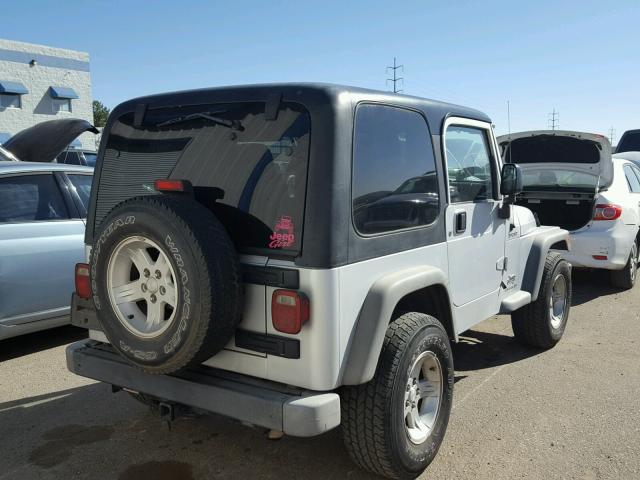 1J4FA49S15P335036 - 2005 JEEP WRANGLER / SILVER photo 4