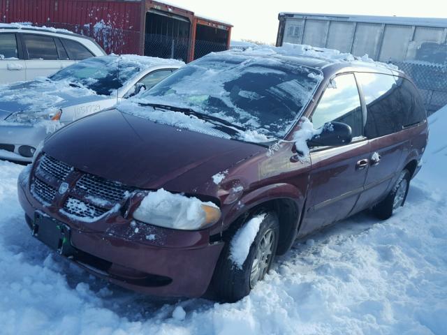 2B4GP44392R645919 - 2002 DODGE GRAND CARA RED photo 2