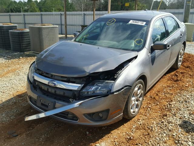 3FAHP0HA6BR287851 - 2011 FORD FUSION SE GRAY photo 2