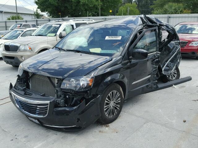 2C4RC1HG5ER231799 - 2014 CHRYSLER TOWN & COU BLACK photo 2